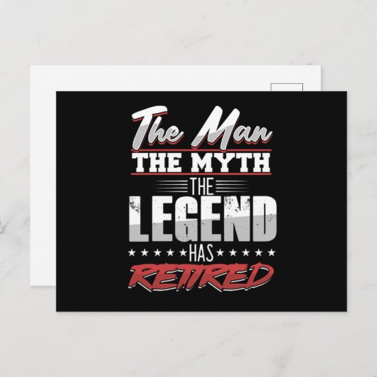 Man Myth Legende Ruhestand Opa Geschenk Postkarte (Vorne/Hinten)