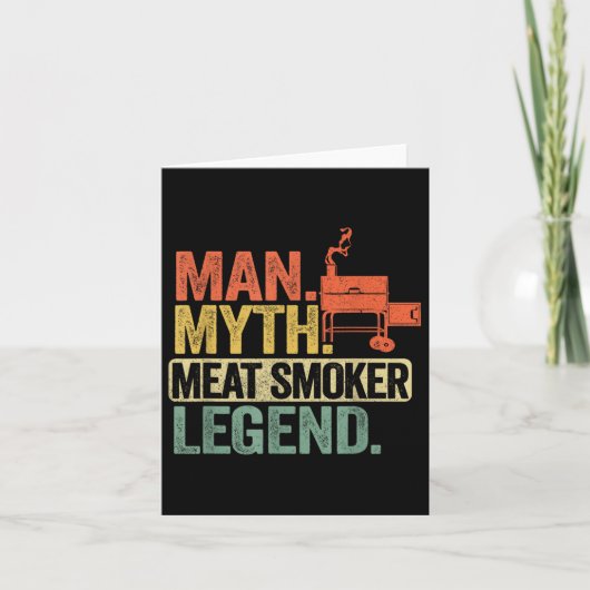 Man Myth Meat Smoker Legend Vater Grillvater Grill Karte (Vorderseite)