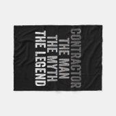 Man Myth The Legend Contractor Dad Funny General C Fleecedecke (Vorderseite (Horizontal))