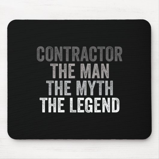 Man Myth The Legend Contractor Dad Funny General C Mousepad (Vorne)