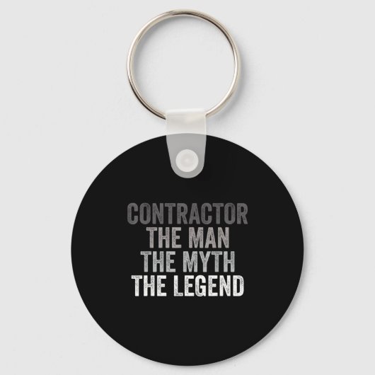Man Myth The Legend Contractor Dad Funny General C Schlüsselanhänger (Vorderseite)