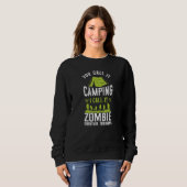 Man nennt es Camping, ich nenne es Zombie Überlebe Sweatshirt (Vorne ganz)