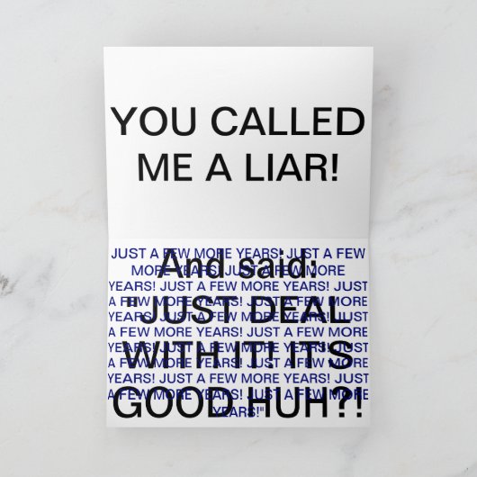 Man nennt es einen Lügner... Karte (Innenseite)