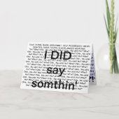 Man nennt es einen Lügner... Karte (Vorderseite)