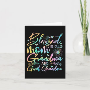 Man nennt sie Mama Oma und große Oma-Blume Karte