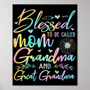 Man nennt sie Mama Oma und große Oma-Blume Poster