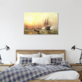 Man-o' War, der bei Sonnenuntergang einen Salat fe Leinwanddruck (Insitu (Schlafzimmer))