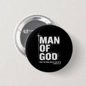 Man Of God Christian Dad Bible Verse Timothy 6 11 Button (Vorne & Hinten)