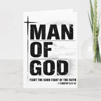 Man Of God Christian Dad Bible Verse Timothy 6 11 Karte
