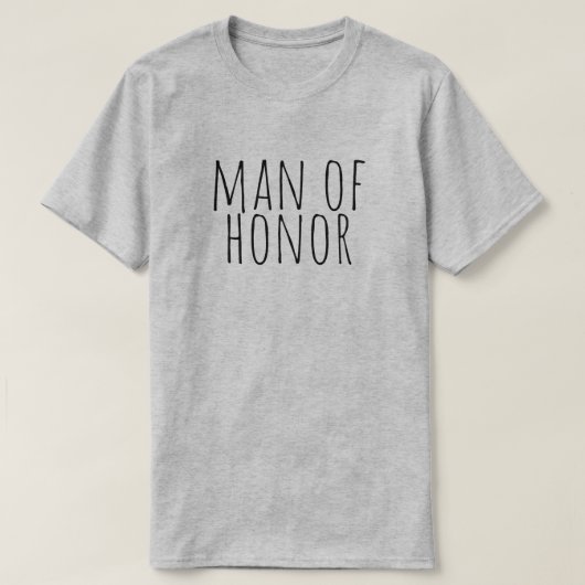 Man Of Honor Bridal Party Wedding T-Shirt (Design vorne)