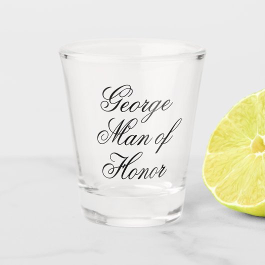 Man of Honor Shot Glass | Wedding Party Shot Glass Schnapsglas (Vorderseite)