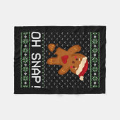 Man Oh schläfst Weihnachtskeks Fleecedecke (Vorderseite (Horizontal))