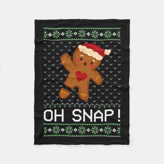 Man Oh schläfst Weihnachtskeks Fleecedecke (Vorderseite)