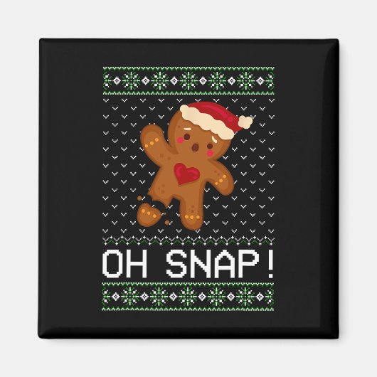 Man Oh schläfst Weihnachtskeks Magnet (Vorne)