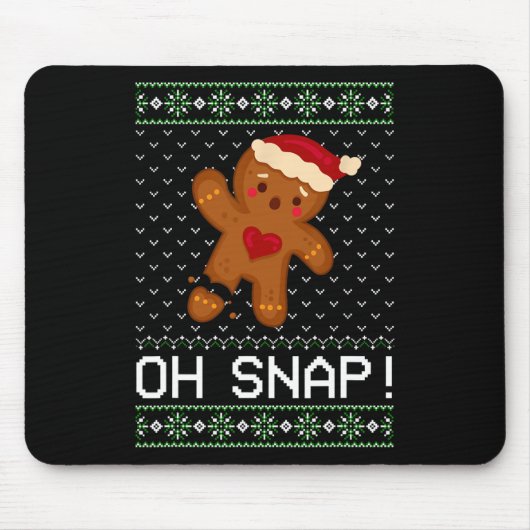 Man Oh schläfst Weihnachtskeks Mousepad (Vorne)