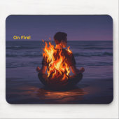 Man On Fire Artwork Gamer Mousepad (Vorne)