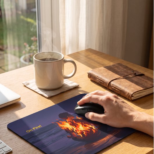 Man On Fire Artwork Gamer Mousepad