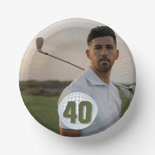 Man Pic Birthday Party Pappteller (Vorderseite)