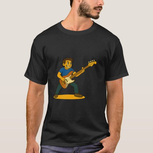 Man playing Jazz bass T-Shirt (Vorderseite)