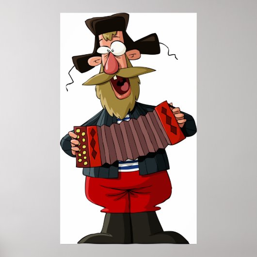Man Playing The Accordion Poster (Vorne)