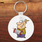 Man Playing The Accordion Schlüsselanhänger (Vorderseite)