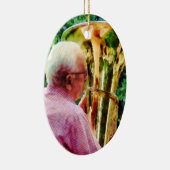 Man Playing Tuba Keramik Ornament (Rechts)