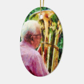 Man Playing Tuba Keramik Ornament (Links)