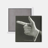 Man Pointing Magnet (Vorderseite/Rückseite)