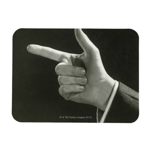 Man Pointing Magnet (Horizontal)