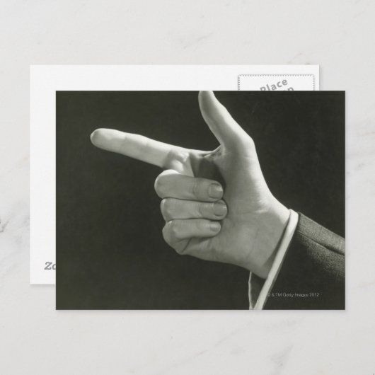 Man Pointing Postkarte (Vorne/Hinten)