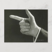 Man Pointing Postkarte (Vorderseite)