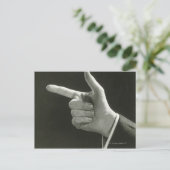Man Pointing Postkarte (Stehend Vorderseite)