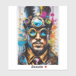 Man Portrait Vinyl Decal Aufkleber