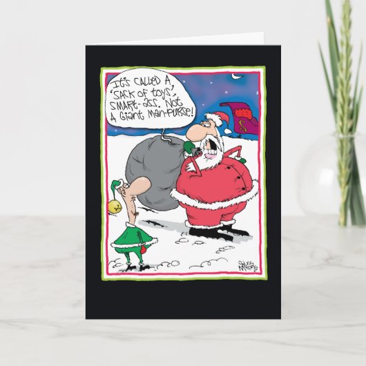 Man Purse Funny Card Feiertagskarte (Vorderseite)
