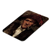 Man rauchte eine Pfeife, c.1859 Magnet (Linke Seite)