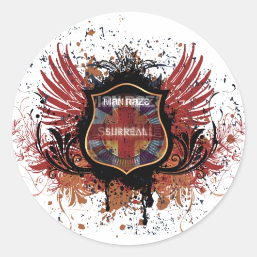 Man Raze Wappen Sticker (Vorderseite)