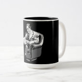 Man Reading Zweifarbige Tasse (VorderseiteRechts)