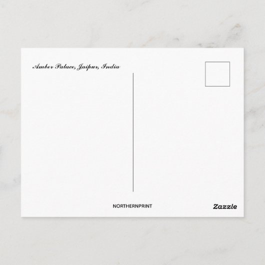 Man Riding Elephant im Amber Palace Jaipur Indien Postkarte (Rückseite)