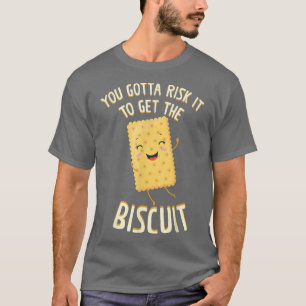Man riskiert es, sich das Biscuit-Backbäckerchen z T-Shirt