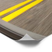 Man road biking at high speed POV Poster (Ecke)