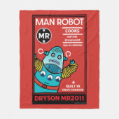 Man Robot the Perfect Man Fleecedecke (Vorderseite)