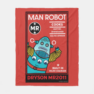 Man Robot the Perfect Man Fleecedecke
