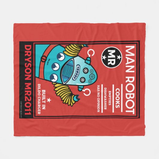 Man Robot the Perfect Man Fleecedecke (Vorderseite (Horizontal))