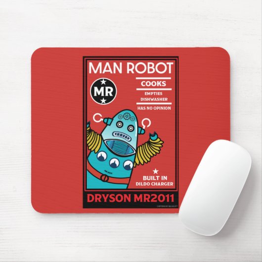 Man Robot the Perfect Man Mousepad (Mit Mouse)