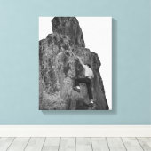 Man Rock Climbing Leinwanddruck (Insitu (Holzboden))