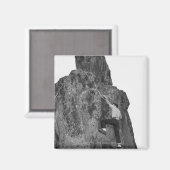 Man Rock Climbing Magnet (Vorderseite/Rückseite)
