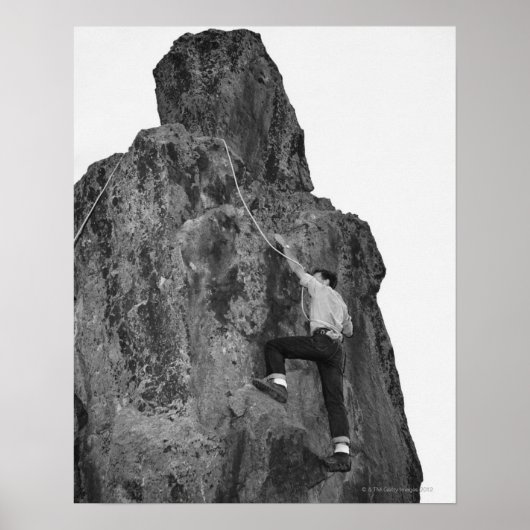 Man Rock Climbing Poster (Vorne)
