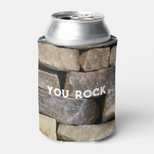 Man rockt Stone Wall Stacks Custom Text Dosenkühler