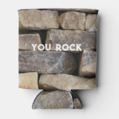 Man rockt Stone Wall Stacks Custom Text Dosenkühler (Vorderseite)