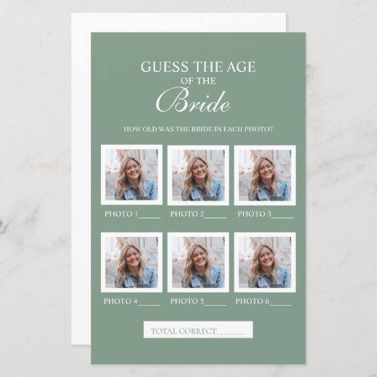 Man schätze das Zeitalter des Grünbuchs der Bride- (Vorne/Hinten)